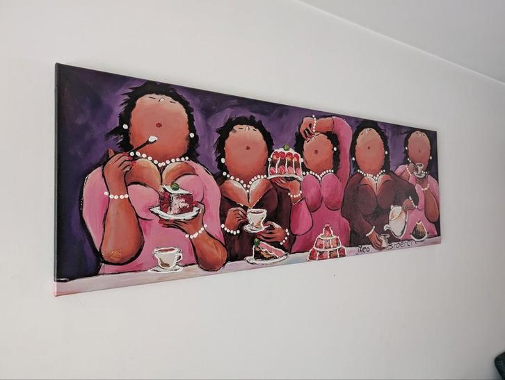 Theo Broeren - Lekkere Desserts - 50x150cm, Antiek en Kunst, Kunst | Schilderijen | Klassiek, Ophalen