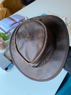 Leren Australian hoed M, Kleding | Dames, Hoeden en Petten, Ophalen of Verzenden, Zo goed als nieuw, One size fits all