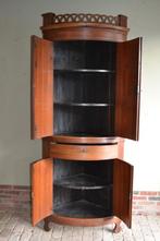Prachtige antieke eiken houten halfronde hoekkast., Antiek en Kunst, Antiek | Meubels | Kasten, Verzenden