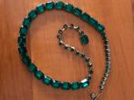 Vintage Smaragd groene ketting Weiss, Sieraden, Tassen en Uiterlijk, Antieke sieraden, Ophalen of Verzenden, Overige materialen