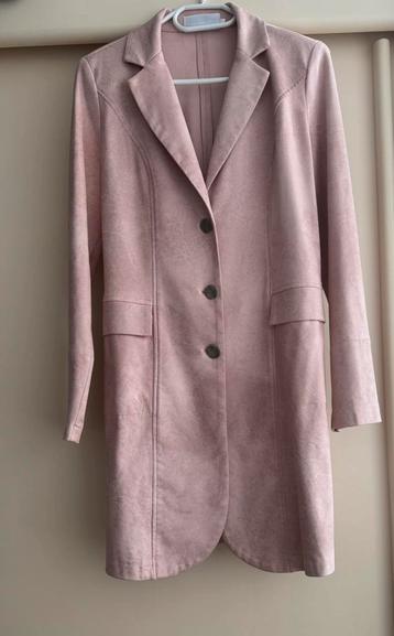 Nieuwe blazer Helena Hart roze suède look maat M beschikbaar voor biedingen