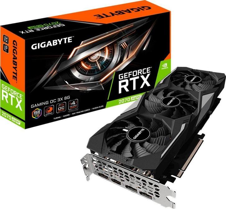 Gigabyte 2070 Super - 8 GB, Computers en Software, Videokaarten, Gebruikt, Nvidia, PCI-Express 3.0, GDDR5, HDMI, DisplayPort, Ophalen