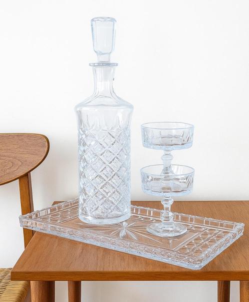 Vintage Crystal Tray - uit de jaren 60 of eerder, Antiek en Kunst, Antiek | Glas en Kristal, Ophalen of Verzenden