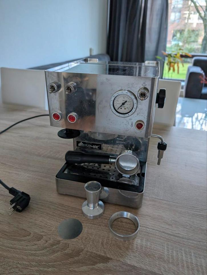 Isomac Gadia Espressomachine, Witgoed en Apparatuur, Koffiezetapparaten, Gebruikt, Gemalen koffie, Espresso apparaat, 1 kopje