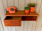 Mid-century zwevend wandkastje Deens Design teak vintage, Ophalen, HJS VINTAGE STORE, Zo goed als nieuw, Nvt
