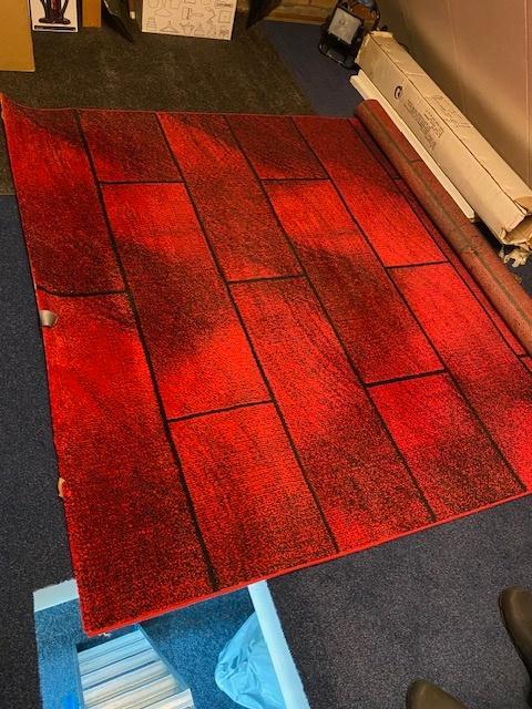 Vloerkleed, Huis en Inrichting, Stoffering | Tapijten en Kleden, Nieuw, 200 cm of meer, Rechthoekig, Zwart, Rood, Ophalen