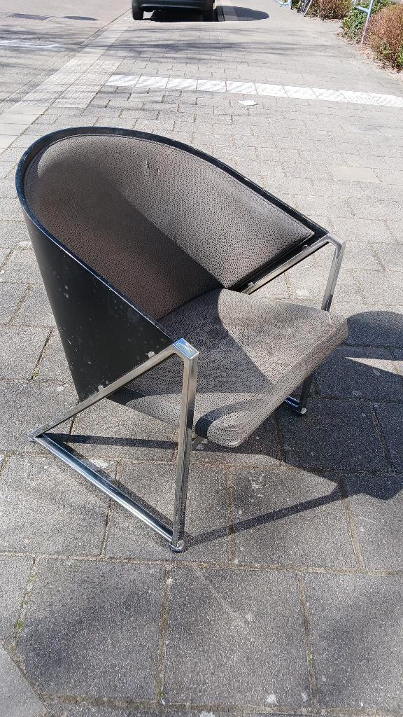Armstoel Fins ontwerp Vintage Mondi Soft, Huis en Inrichting, Fauteuils, Gebruikt, Hout, Overige materialen, 50 tot 75 cm, 75 tot 100 cm