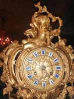 bronze dore louis XV style pendule antiek, Ophalen of Verzenden