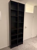 2x IKEA Billy boekenkast donkerbruin eiken + opzetstuk, Ophalen, Met plank(en), Minder dan 50 cm, 200 cm of meer