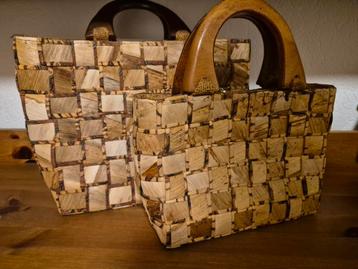 Vintage Indonesische Handtas set beschikbaar voor biedingen