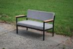 Vintage tweepersoons bankje, Huis en Inrichting, Banken | Bankstellen, Ophalen, Gebruikt, Metaal, Minder dan 75 cm