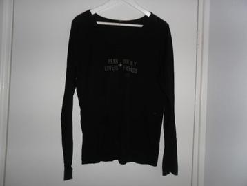Penn & Ink. Zwart Shirt Met Lange Mouwen Maat M beschikbaar voor biedingen
