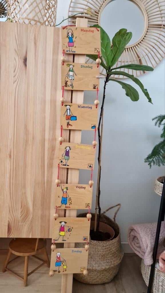 Jan Bibejan Houten Weekagenda Peuters/Kleuters, Ophalen of Verzenden, Zo goed als nieuw, Overige typen