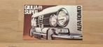 Alfa Romeo Giulia 1600 Super brochure 1969, Auto diversen, Handleidingen en Instructieboekjes, Ophalen of Verzenden