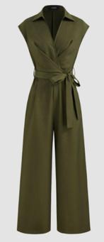 Nieuw: donkergroene jumpsuit met tailleband, Kleding | Dames, Maat 42/44 (L), Nieuw, Ophalen of Verzenden, Cider