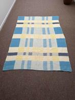 AaBe Deken Wol Vintage Blauw Geel Mooi!, Ophalen of Verzenden, Zo goed als nieuw