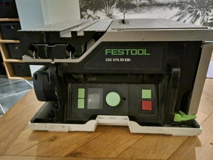 Festool CSC SYS 50 EBI-plus accu tafelcirkelzaag, Doe-het-zelf en Verbouw, Gereedschap | Zaagmachines, Zo goed als nieuw, 1200 watt of meer