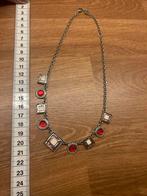 Rood Zilver Kettinkje, Sieraden, Tassen en Uiterlijk, Kettingen, Met hanger, Ophalen of Verzenden, Zo goed als nieuw, Rood