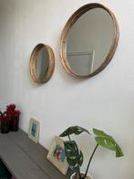 Spiegels rond 2 x rotan, Minder dan 50 cm, Rond, Ophalen of Verzenden, Zo goed als nieuw