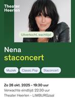 Nena 26 okt theater Heerlen 2 tickets, Tickets en Kaartjes, Twee personen, Oktober