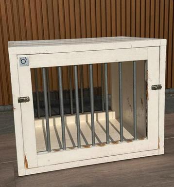 Witte steigerhouten hondenbench - 75x61x60cm beschikbaar voor biedingen
