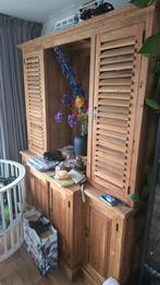 Houten Kast met Deuren en Planken, 100 tot 150 cm, Landelijk, 150 tot 200 cm, 50 tot 75 cm