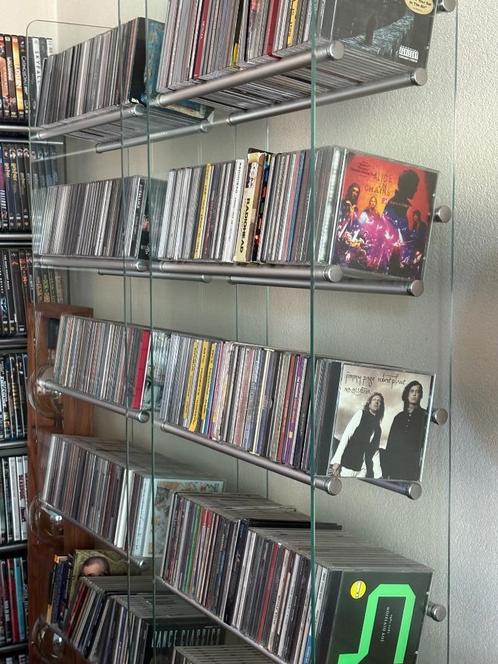 Cd/dvd rek van glas: 4 stuks te koop, Huis en Inrichting, Woonaccessoires | Cd- en Dvd-rekken, Zo goed als nieuw, Cd's of Dvd's