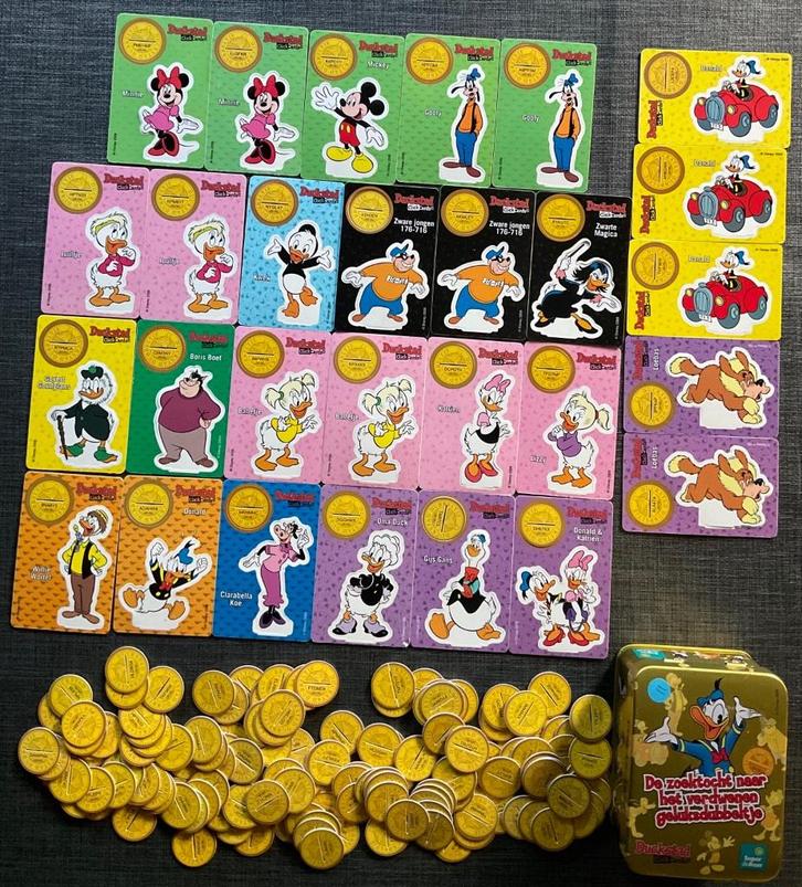 E012 Duckstad ClickCards 28 stuks + Munten, Verzamelen, Supermarktacties, Super de Boer, Ophalen