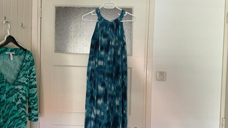 Esprit zomerjurk blauw / petrol/wit, Kleding | Dames, Jurken, Zo goed als nieuw, Blauw, Ophalen of Verzenden