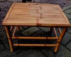 Vintage retro Bamboe Bijzettafel zie foto's voor afmetingen, Ophalen of Verzenden