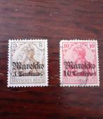 Duitse Post in Marokko, mi 46 en 48, bod vanaf € 0,20 p.st., Verzenden, Overige periodes, Gestempeld