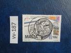malta - filatelistische unie 1991 (vv-187), Ophalen of Verzenden, Malta, Gestempeld