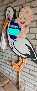 Ooievaar  naam zelf te maken, Kinderen en Baby's, Kraamcadeaus en Geboorteborden, Ophalen, Gebruikt