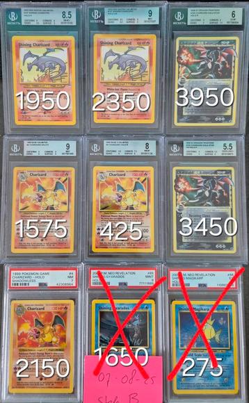 100+ Pokémon Slabs te koop. Veel Charizards! PSA en BGS. beschikbaar voor biedingen