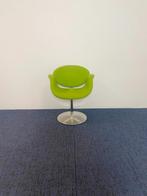 6x Design vergaderstoel Artifort Little Tulip - groen/chroom, Ophalen, Gebruikt, Overige kleuren, Stof