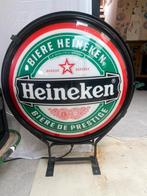 Heineken lichtreclame groot 80 cm, Ophalen, Zo goed als nieuw, Reclamebord, Plaat of Schild, Heineken