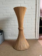 Vintage Mc Guire bamboo plantentafel, Ophalen, Minder dan 55 cm, Gebruikt, Rond