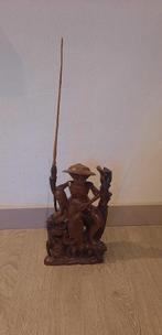 Prachtig hout gesneden beeld van een visser, Antiek en Kunst, Ophalen