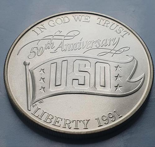 1 dollar 1991 USA, Postzegels en Munten, Munten | Amerika, Losse munt, Noord-Amerika, Zilver, Ophalen of Verzenden