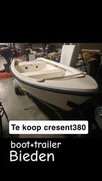 Polyester boot 3,80M met roeispanen, Watersport en Boten, Roeiboten, Ophalen, Zo goed als nieuw, Polyester, Met aanhanger of trailer
