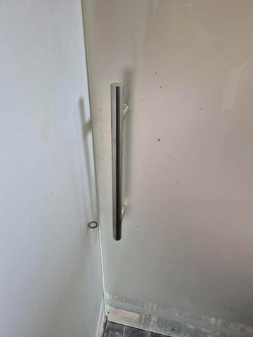 Glazen deur met RVS beslag - 90x208 cm beschikbaar voor biedingen