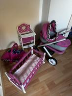 Poppenmeubels Set: Bed, Wagen, Stoel & Maxi Cosi, Kinderen en Baby's, Ophalen of Verzenden, Gebruikt, Toebehoren