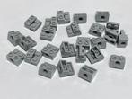 Partij 25x nieuwe 1x2 grijze Lego Technic aangepaste steen, Ophalen of Verzenden, Nieuw, Losse stenen, Lego