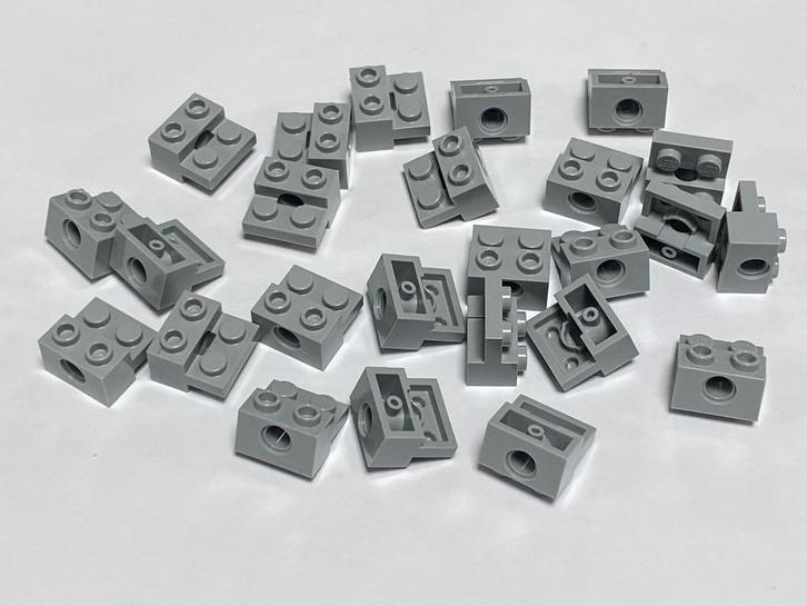 Partij 25x nieuwe 1x2 grijze Lego Technic aangepaste steen, Kinderen en Baby's, Speelgoed | Duplo en Lego, Nieuw, Lego, Losse stenen