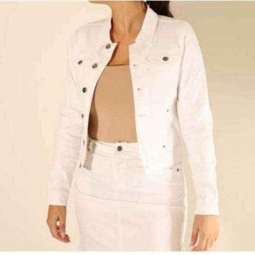 NIEUW!! New Star Spijkerjas Dalton White VAN 70 VOOR 7,50!, Kleding | Dames, Jassen | Zomer, Nieuw, Maat 38/40 (M), Wit, Verzenden