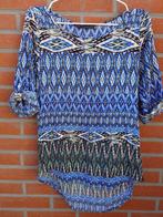 zomerse boho top met aztec print zara maat 34, Blauw, Zara, Ophalen of Verzenden, Zo goed als nieuw