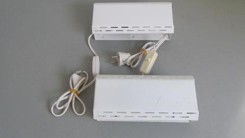 Set van twee identieke vintage bedlampjes, Huis en Inrichting, Lampen | Wandlampen, Gebruikt, Metaal, Ophalen of Verzenden