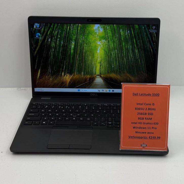 Dell Latitude 5500 Laptop | i5-8365U 256GB SSD 8GB RAM, Computers en Software, Windows Laptops, Zo goed als nieuw, 14 inch, SSD