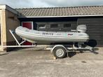 Te koop rubberboot/rib met aluminium bodem. “hypalon”, Watersport en Boten, Aluminium, Zo goed als nieuw, Benzine, Minder dan 70 pk