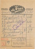 Kassabon 1940 De Vree, Schiedam, Ophalen of Verzenden, Overige typen